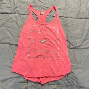 Hollister Melon Graphic Tank Halter Top